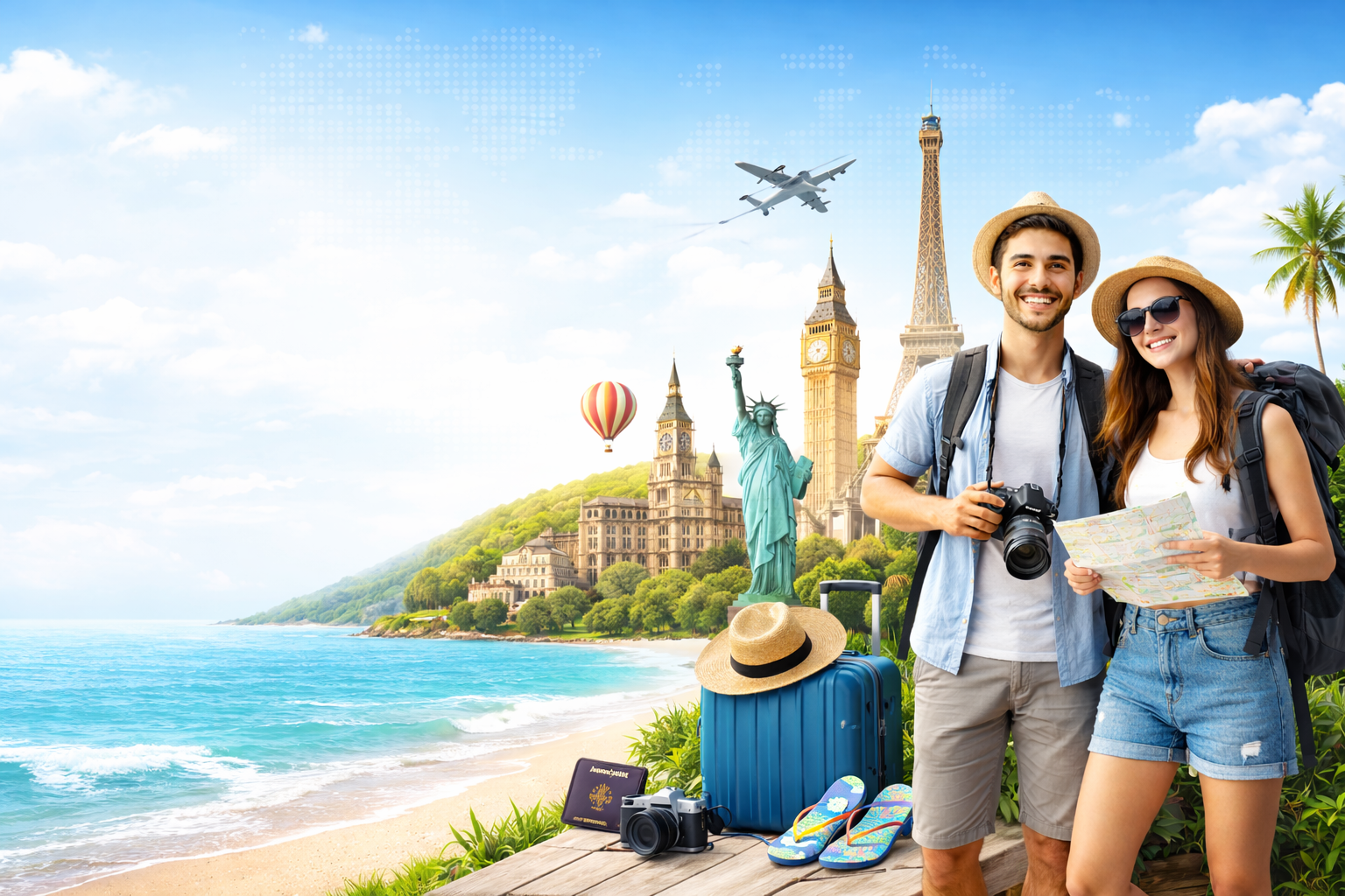 Triptech travel banner